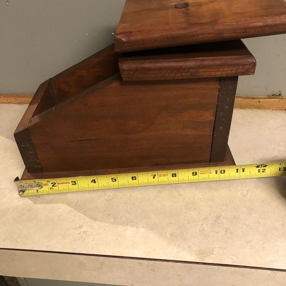 Antique /Vintage Wooden Recipe Box Card  COUNTRYSIDE Pioneer, organizer … - Picture 5 of 16